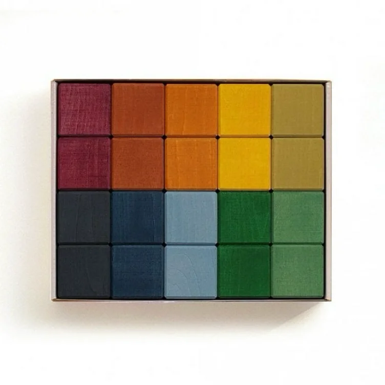 Raduga Grez Earth Cubes Set 20 | Wooden Blocks