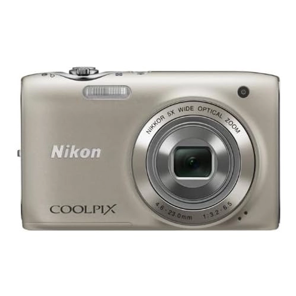 Nikon COOLPIX S3100 14 MP Digital Camera with 5x NIKKOR Wide-Angle Optical Zoom Lens and 2.7-Inch LCD (Silver) (Renewed)