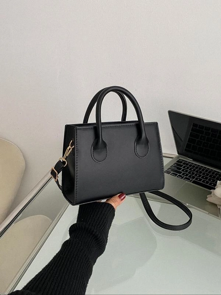Women's Solid Color Zipper Shoulder Bag, Simple Plain Pu Leather Crossbody Bag for Daily Used, Casual Daily Commuting Bag, Girl Shopping Bag - TikTok Shop