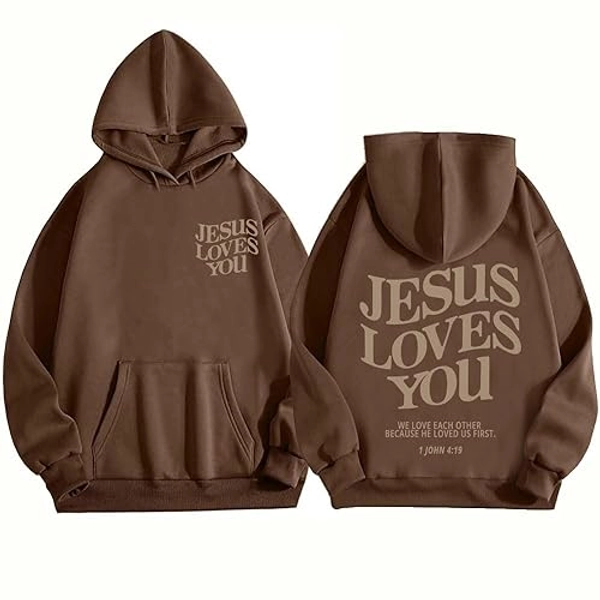 Any brand - Jesus loves you hoodie
