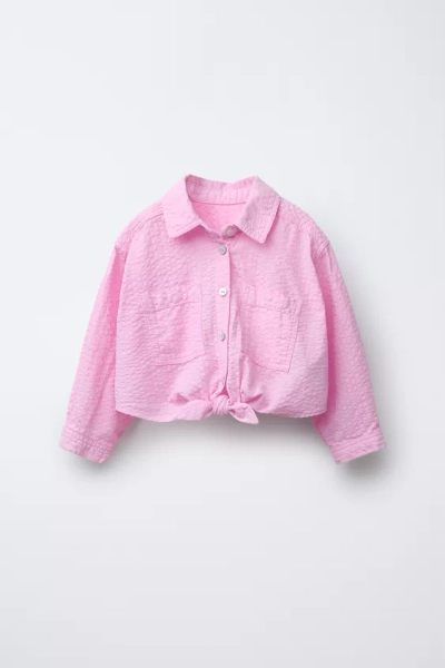 TEXTURED KNOT SHIRT