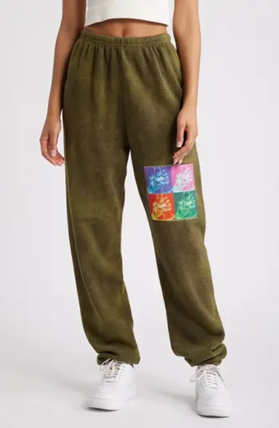 BOYS LIE Don't Test Me Terry Cotton Blend Sweatpants | Nordstrom