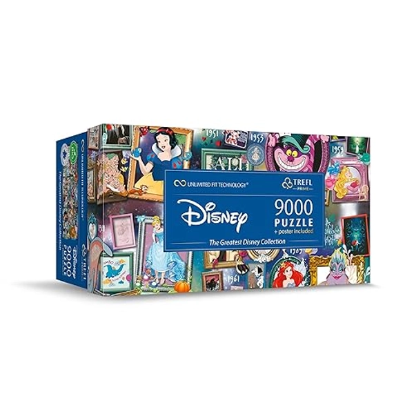 Trefl Prime - Puzzle UFT: Disney, The Greatest Disney Collection - 9000 Pièces, Grand Puzzle, BIO, EKO, Collage avec des Personnages de Contes de Fées, Divertissement pour Enfants à Partir de 12 Ans
