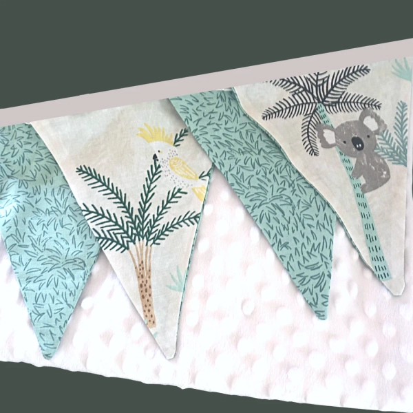 Baby nursery flag bunting in Australian green | Default Title