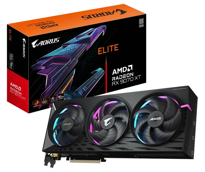 Gigabyte AORUS Radeon RX 9070 XT ELITE, 16GB