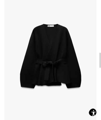 BELTED SHOULDER PAD KNIT BLAZER