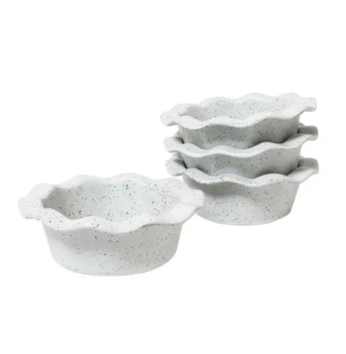 Robert Gordon Natural Home Mini Pie Dish Set of 4 in White Speckle | MYER