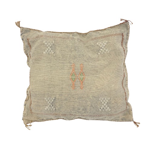 Natural Silk Cactus Moroccan Pillow 