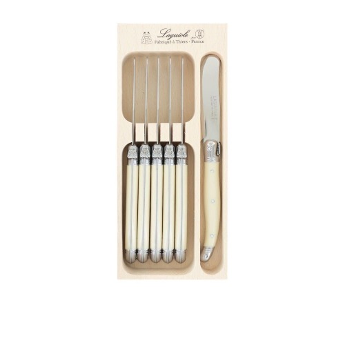 Laguiole by Andre Verdier Debutant Butter Knife Set of 6 Ivory