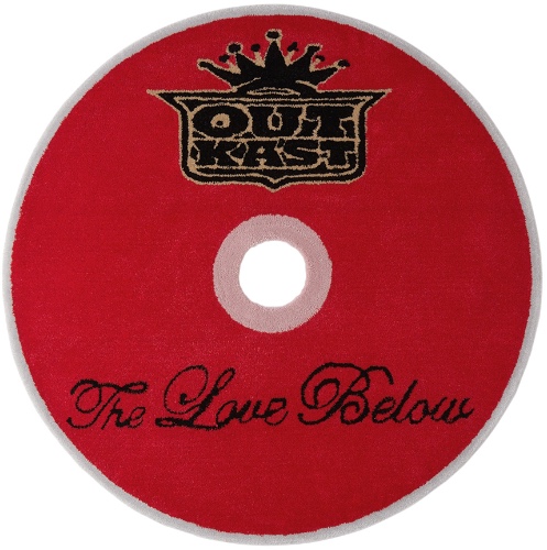 SSENSE Exclusive Red 'The Love Below' CD Rug