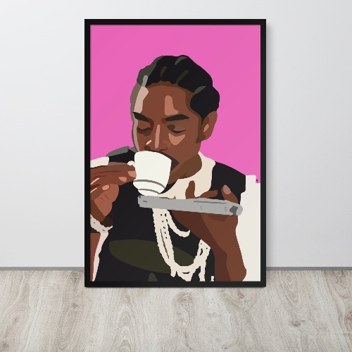 Sips Tea Framed Poster