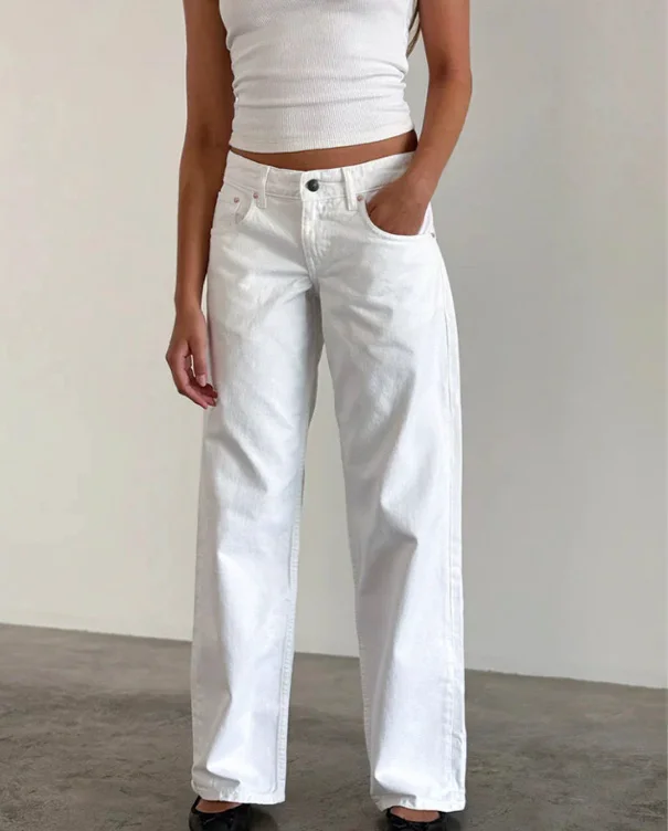 Low rise parallel jeans 