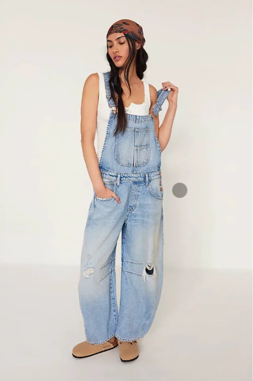 We the free good luck barrel overalls 