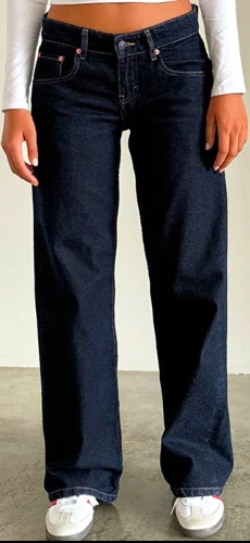 Low Rise Parallel Jeans in Indigo | W28 L34