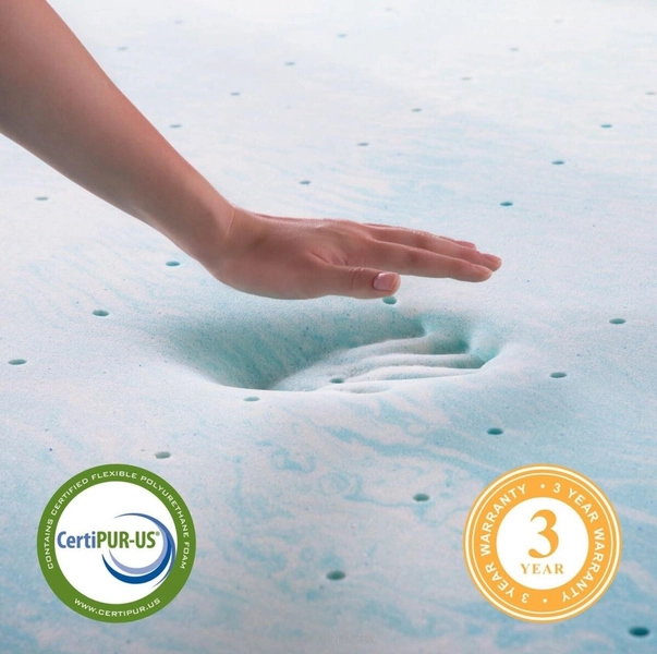 Linenspa LS2030GTPARENT Twin XL Size 2" Gel Memory Foam Mattress Topper