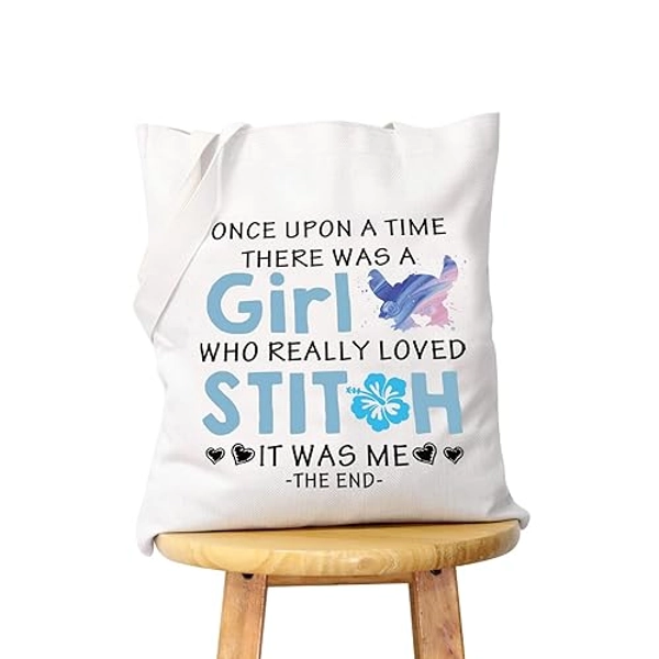 WCGXKO Cartoon Lover Gift There Was A Girl Who Really Loved Cute Themed Tote Bag - Really Loved 2