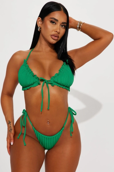 Ariel Ruched 2 Piece Bikini - Green | Fashion Nova