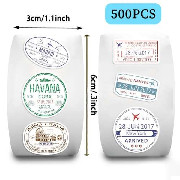 500pcs rouleau graffiti tampon passeport   autocollants - Temu France