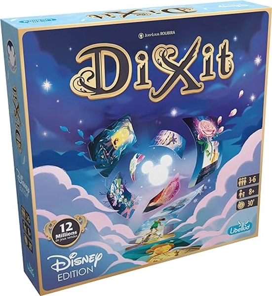 Asmodee - DIXIT : Edition Disney - Jeu de Société pour Adultes & Enfants dès 8 ans - Jeu de Cartes Onirique - Communication par l'image - 3 à 6 joueurs - 30 Min - Version Française - Libellud - Dixit Disney