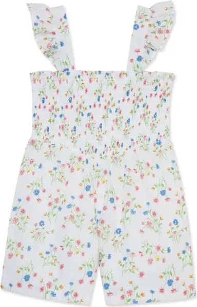 Little Me Floral Smocked Romper | Nordstromrack