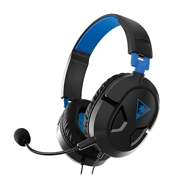 Turtle Beach Recon 50 Wired Gaming Headset - PS5, PS4, PlayStation, Xbox Series X|S, Xbox One, Nintendo Switch, Mobile & PC with 3.5mm - Removable Mic, 40mm Speakers, In-line Controls – Black - Black / Blue