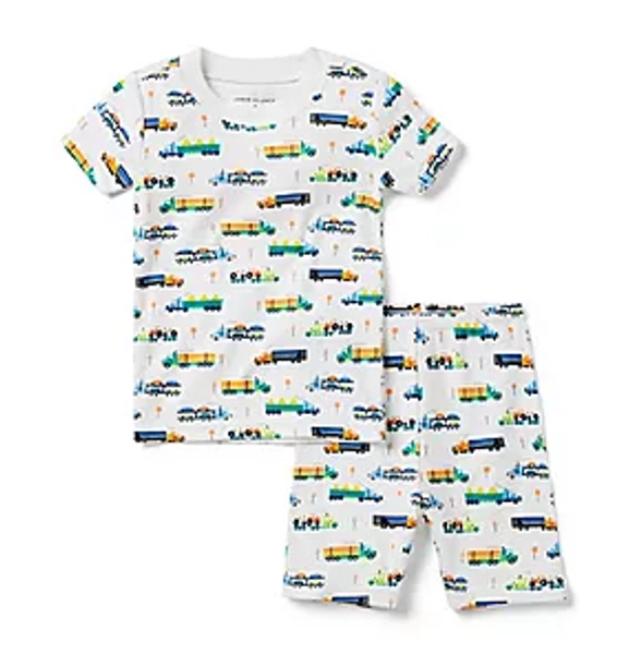 Boy Yellow Firetruck Good Night Pajama In Firetruck by Janie and Jack