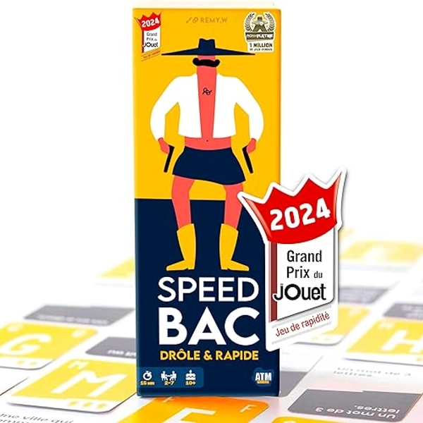 ATM Gaming Speedbac - Jeu de société Famille et Amis - Parfait pour Mettre l'ambiance - 2 à 7 Joueurs - Grand Prix du Jouet 2024 - Famille & Amis