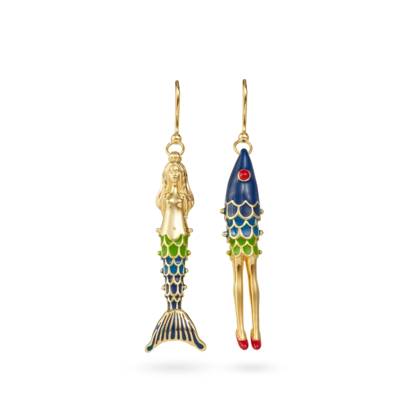 "The Mermaid Sisters" Gold Earrings | Default Title