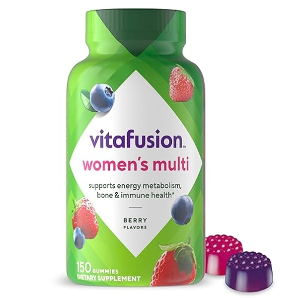 Vitafusion Womens Multivitamin Gummies, Berry Flavored Daily Vitamins for Women With Vitamins A,C,D,E,B-6 and B-12, America’s Number 1 Gummy Vitamin Brand, 75 Days Supply, 150 Count (Package May Vary) - Womens