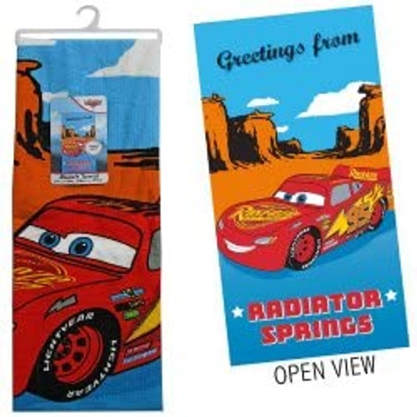 Jay Franco Cars Beach Towel - Super Soft and Absorbent Fade Resistant Cotton Towel - Cars Microfiber Towel Used for Beach, Pool, and Bath - Measures 27 x 54 inches (Official Cars Product)