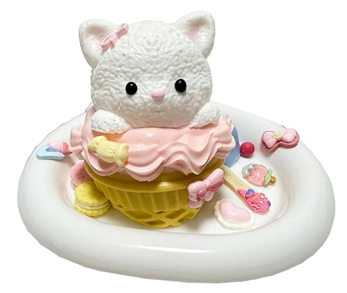 Handmade Taba Squishy Squeeze Candy Ice Cream Cat Toy,Teenagers,Adults,Kawaii Squishies Sensory Toys, Stress Relief, Birthday, Desk Accessories（1 Pcs）