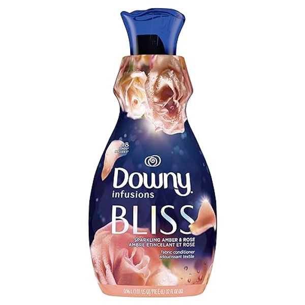 Downy Infusions Fabric Softener Liquid, Bliss, Sparkling Amber & Rose, 0.96 L - Packaging May Vary