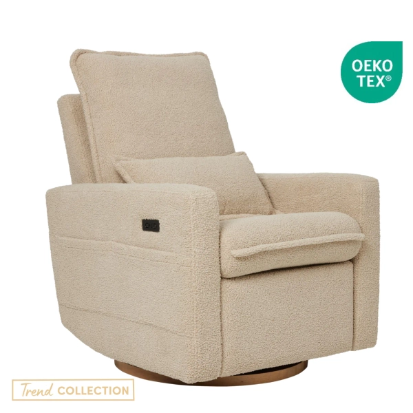 Frankie Electric Recliner Glider Nursery Chair in Taupe Teddy | Taupe Teddy
