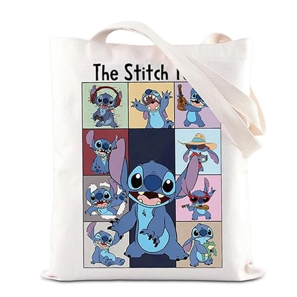 ENSIANTH Ohana Tote Bag Cartoon Inspired Gift Ohana Means Family Handbag Cartoon Lover Shoulder Bag Hawaiian Trip Gift (CA Ohana Bag)
