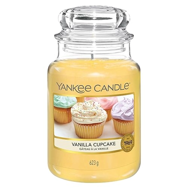 Yankee Candle Duftkerze im Glas (groß) | Vanilla Cupcake | Kerze mit langer Brenndauer bis zu 150 Stunden | Perfekte Muttertags- und Ostergeschenke für Frauen - Vanilla Cupcake