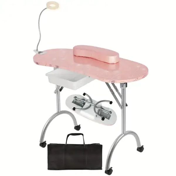 portable manicure nail table foldable manicure table drawer - Temu
