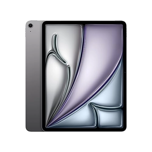 Apple iPad Air 13" (M2): display Liquid Retina, 256GB, fotocamera frontale orizzontale da 12MP, fotocamera posteriore da 12MP, Wi Fi 6E, Touch ID, autonomia di un giorno intero — Grigio siderale - Grigio siderale - 256 GB - Wi-Fi