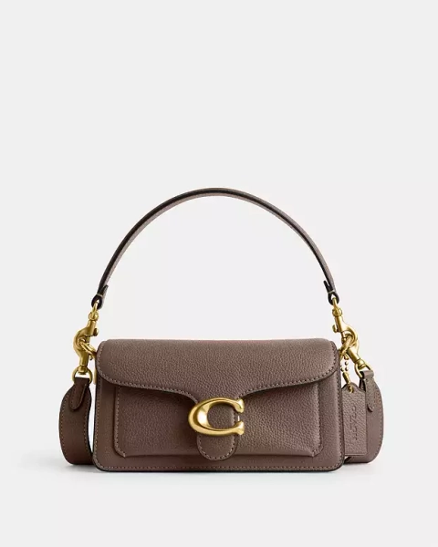 Brass/Dark Stone Tabby Shoulder Bag 20