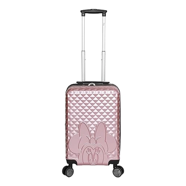 Disney Minnie Mouse Rose Gold 20” Carry-On Luggage With Wheels And Retractable Handle - Minnie Mouse Rose Gold