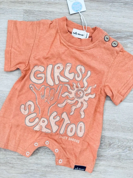 Girls surf too hemp baggy jumpsuit | 0-3m