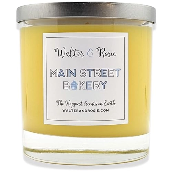 Walter & Rosie - Main Street Bakery Candle 11 oz - Sweet Aroma of Vanilla Cake - Soy Wax Blend - Burns Up to 40 Hrs - Highly Fragrant Candle - Long Lasting - Theme Park Inspired
