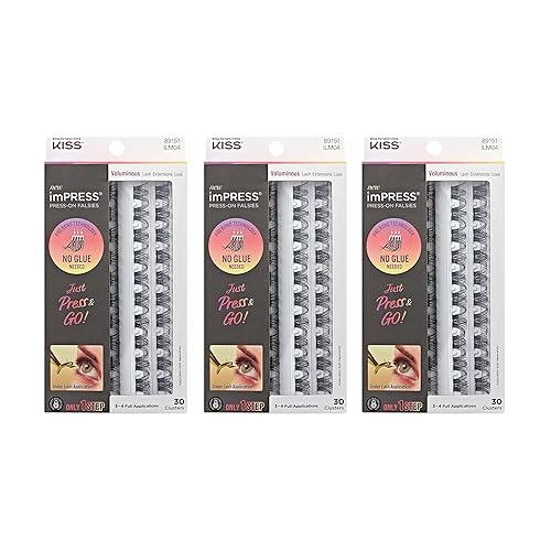 imPRESS Press-On Falsies 3-Pack 30 Voluminous - 90 Clusters