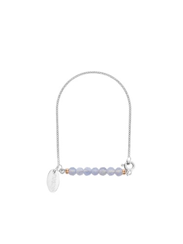 Silver Friendship Bracelet | Short / Chalcedony
