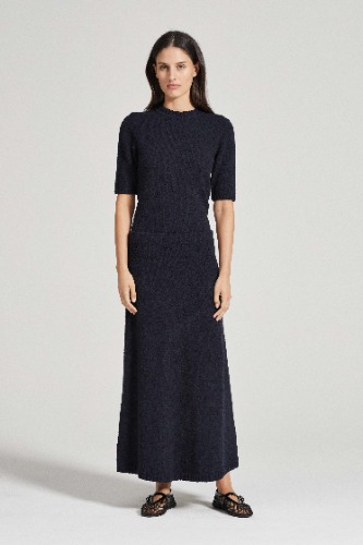 The Celeste Skirt | Ink Navy / XXS