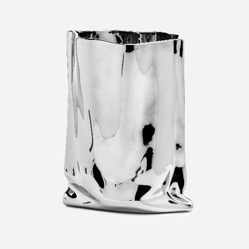 Ceramic Silver Chrome Vase | Chrome