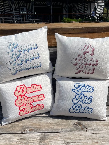 Sorority Retro Print Pillow | Sigma Gamma Rho