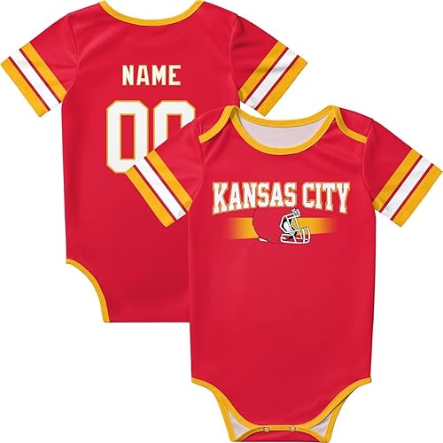 ANTKING Baby Clothes Custom Baby Name and Number for Boy Girl Personalized Gift - Custom - Kansas