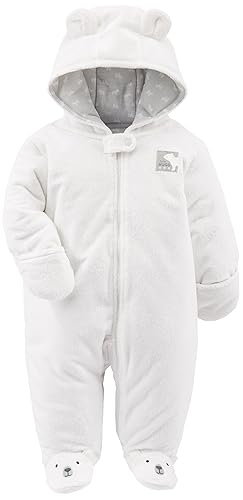 Simple Joys Kid's Pram Ivory Bear Outerwear - Ivory - 6-9 Months