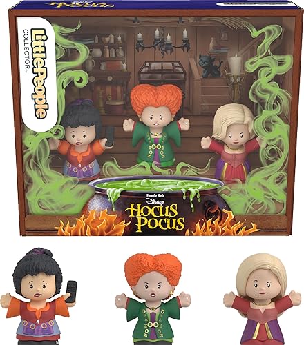 ​Little People Collector Disney Hocus Pocus Movie Figure Set for Adults & Fans, 3 Characters in a Display Box