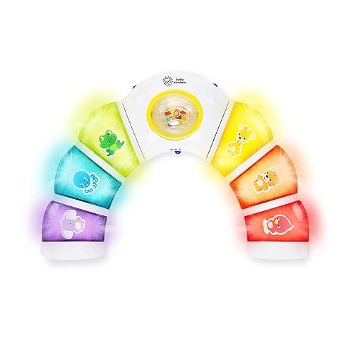 Baby Einstein Glow & Discover Light Bar Musical Toy, Activity Station, Sitting Up and Tummy Time Toy, Color and Animal Learning Toy, Infant Ages 3 months+ - Glow & Discover Light Bar